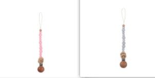 Beech & Silicone Dummy / Pacifier Clip - Baby&More