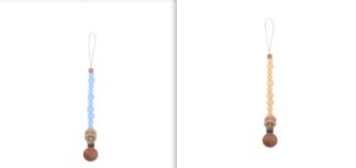 Beech & Silicone Dummy / Pacifier Clip - Baby&More