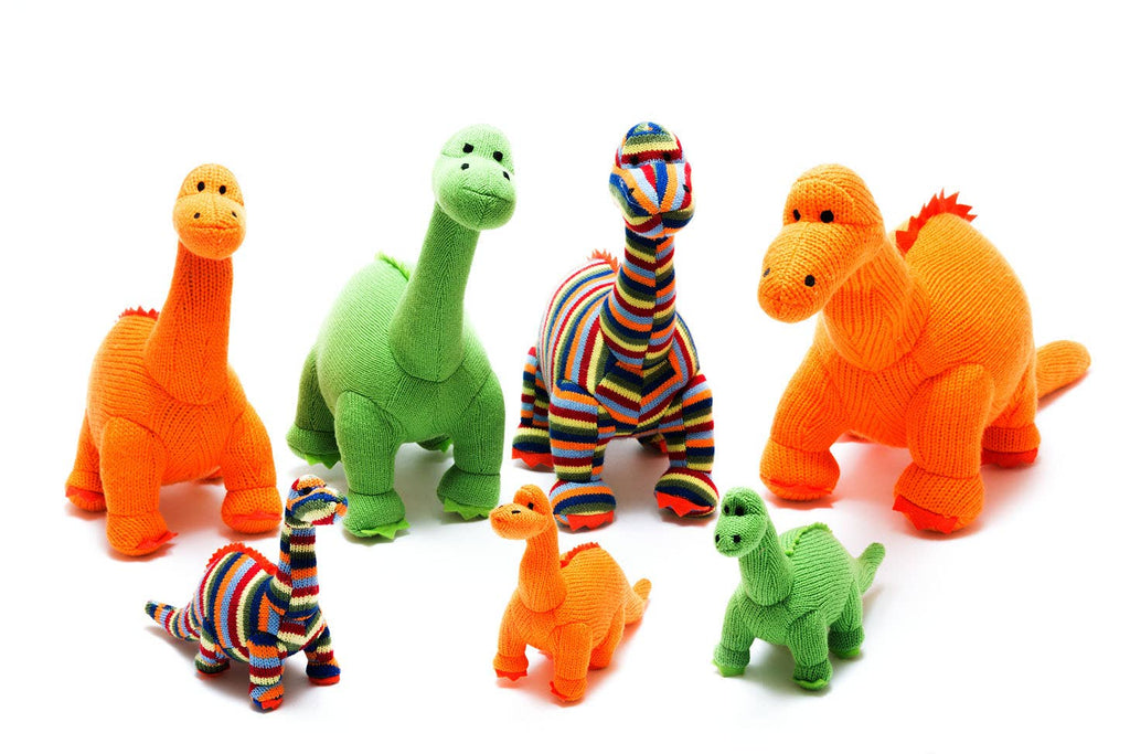 Best Years - Knitted Diplodocus Dinosaur Soft Toy - Green - Baby&More