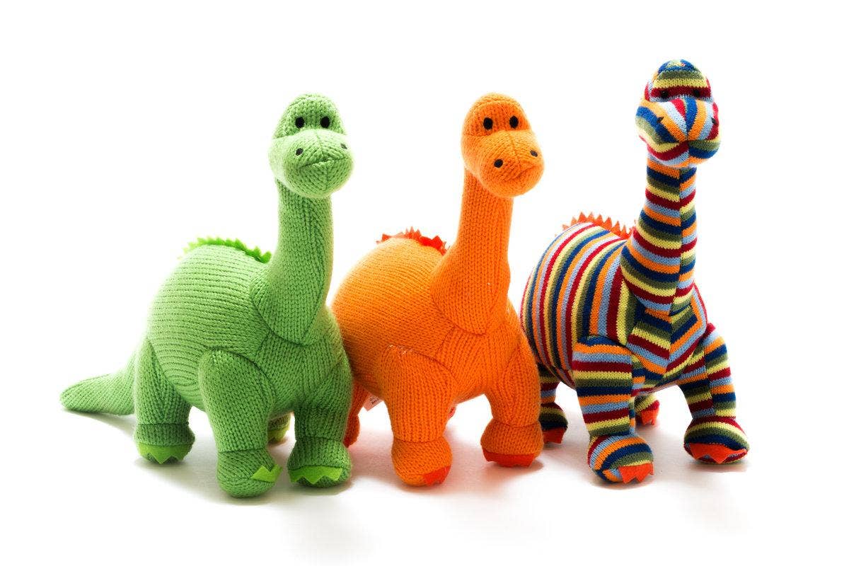 Best Years - Knitted Diplodocus Dinosaur Soft Toy - Green - Baby&More