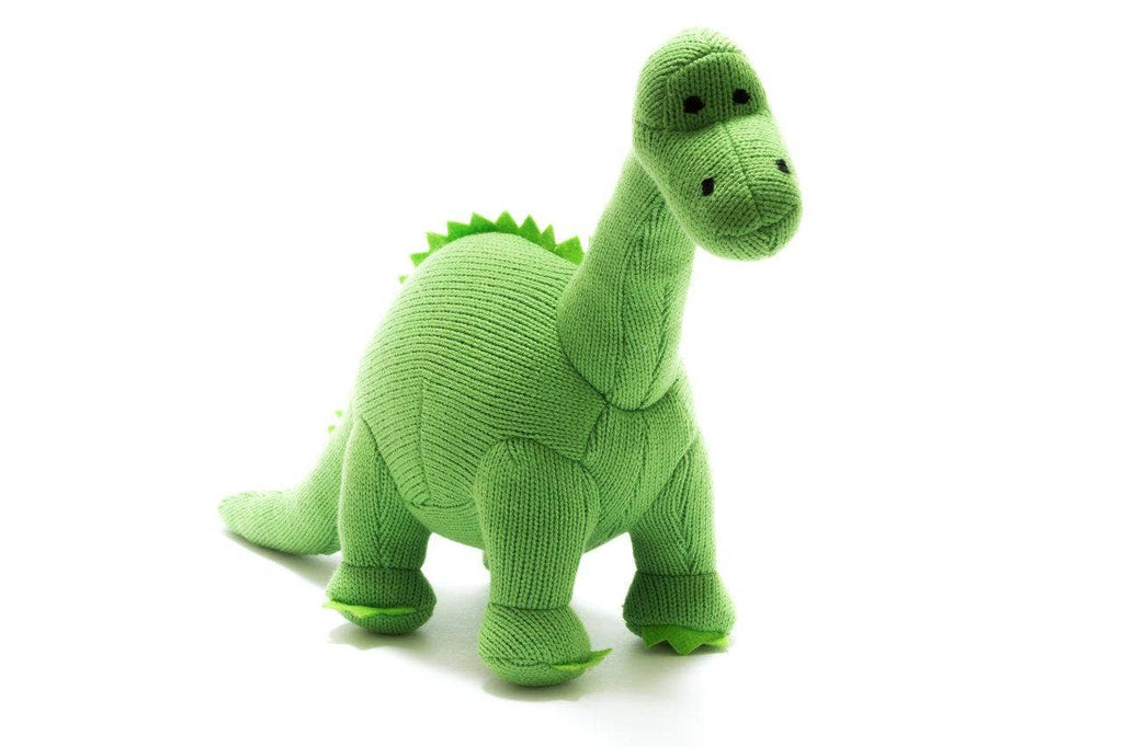 Best Years - Knitted Diplodocus Dinosaur Soft Toy - Green - Baby&More