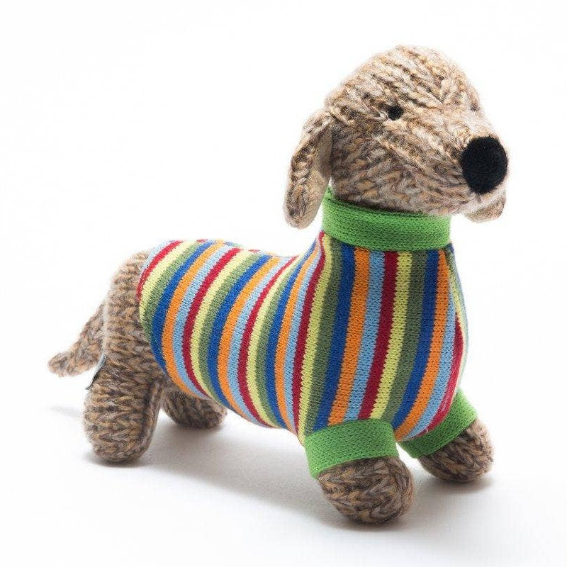 New Baby Gift Set with Soft Toy & Card - Rainbow