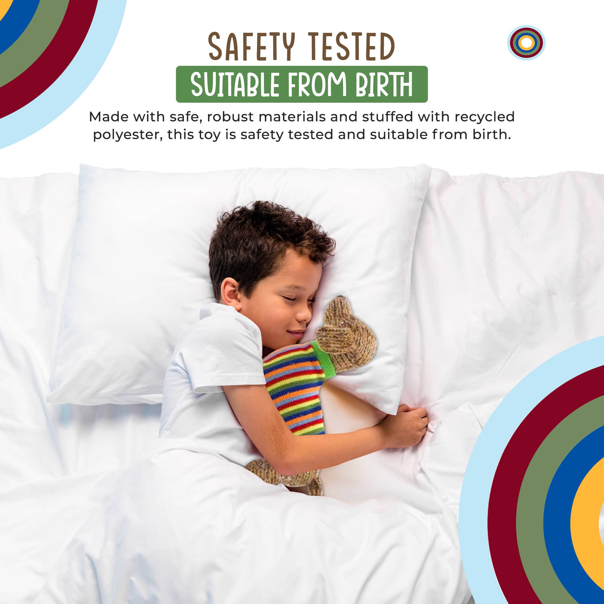 Best Years - Knitted Sausage Dog Soft Toy with Stripe Jumper - Baby&More