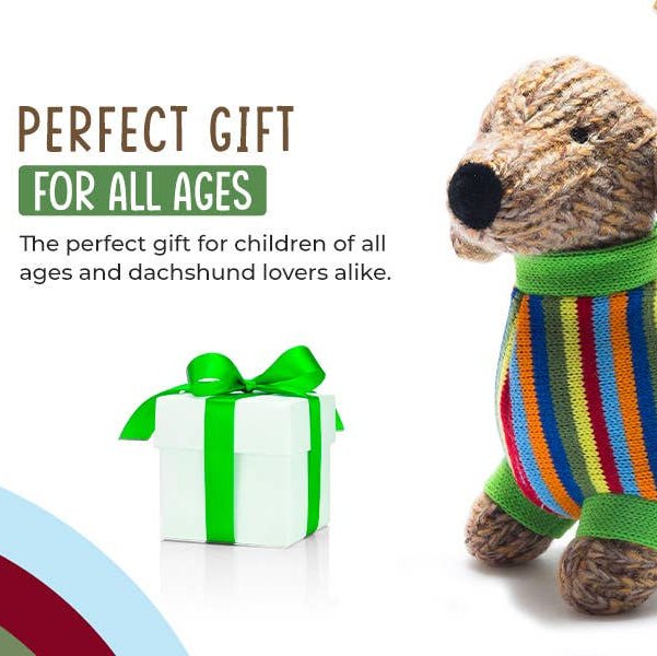 Best Years - Knitted Sausage Dog Soft Toy with Stripe Jumper - Baby&More
