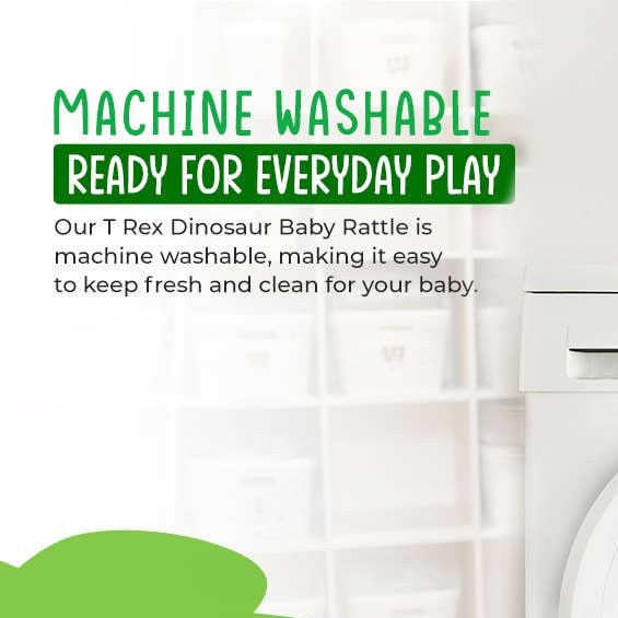 Best Years - Knitted T - Rex Dinosaur Baby Rattle - Green - Baby&More