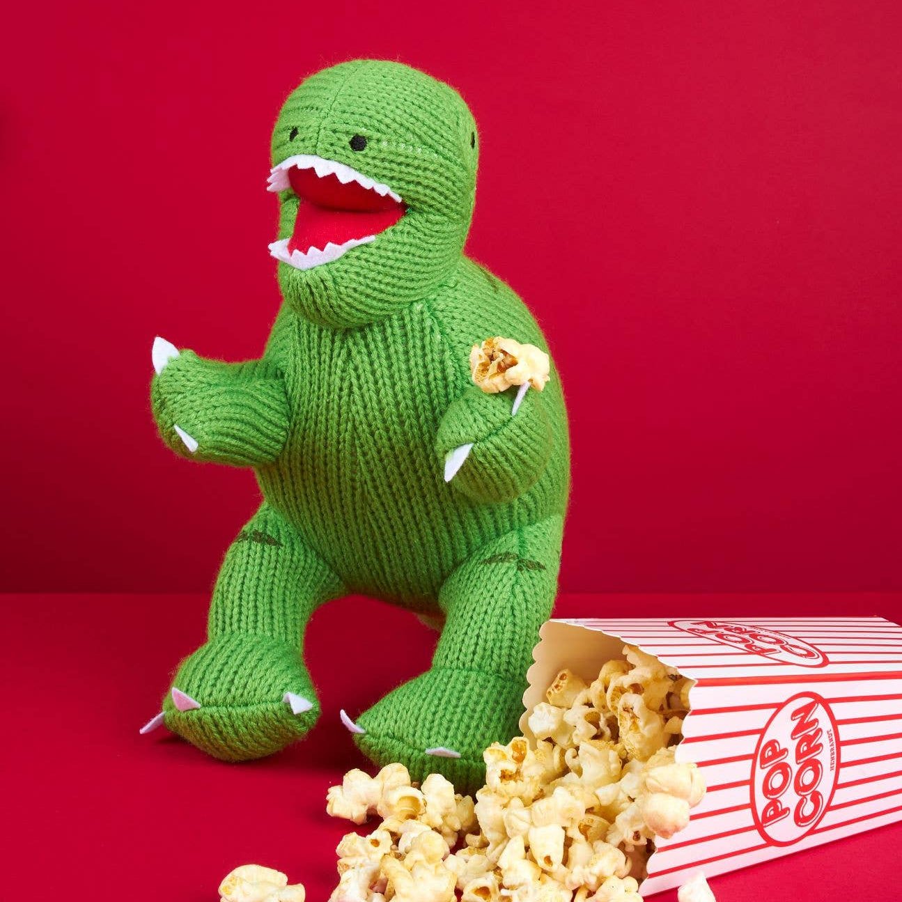 Best Years - Knitted T - Rex Dinosaur Soft Toy - Green - Baby&More