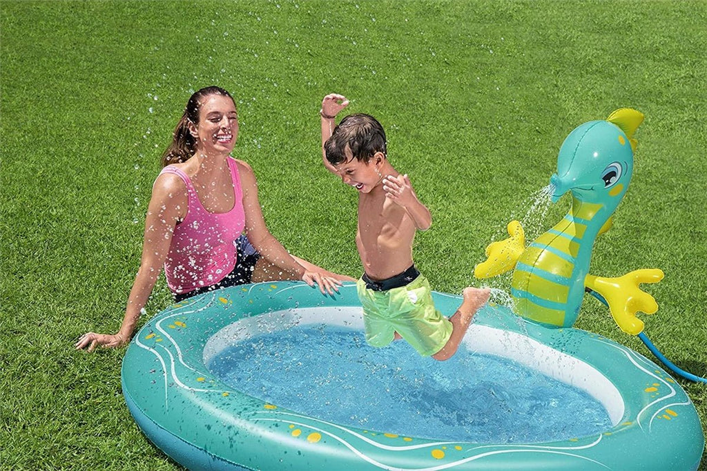 Bestway Seahorse Sprinkler Paddling Pool - Baby&More
