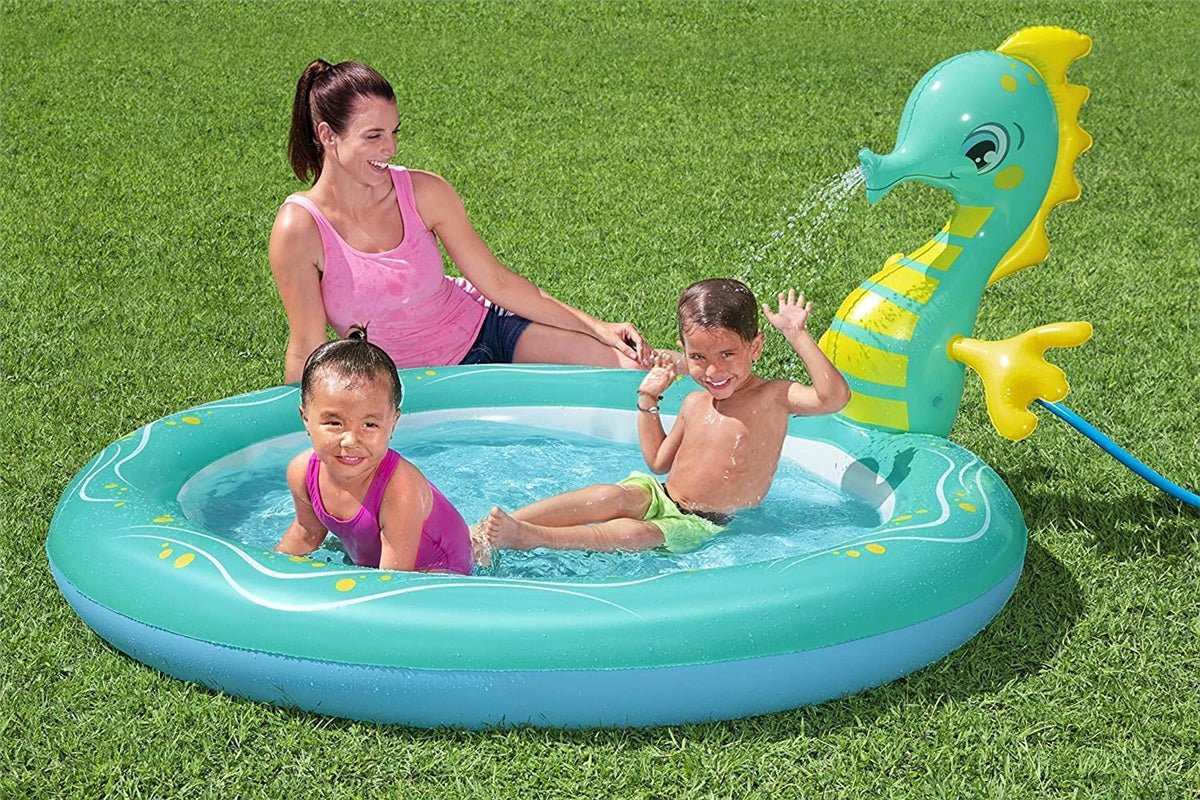 Bestway Seahorse Sprinkler Paddling Pool - Baby&More