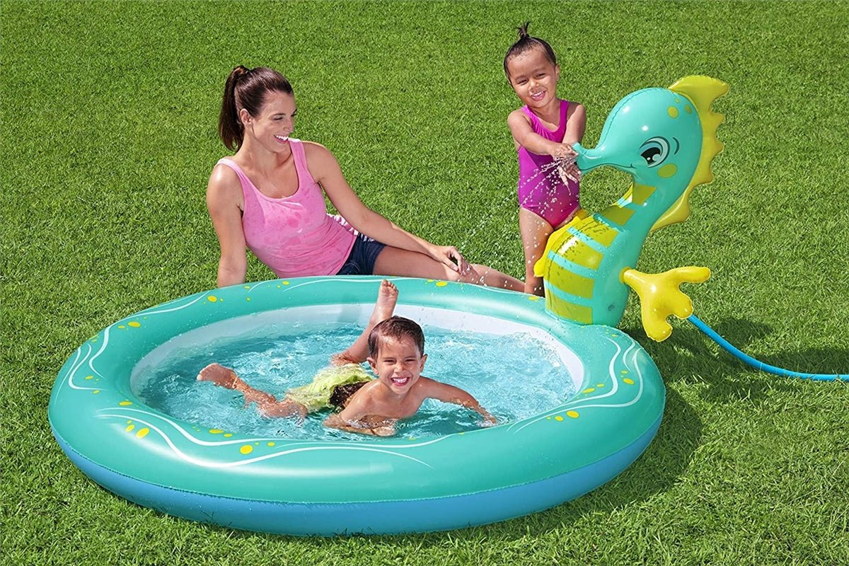 Bestway Seahorse Sprinkler Paddling Pool - Baby&More