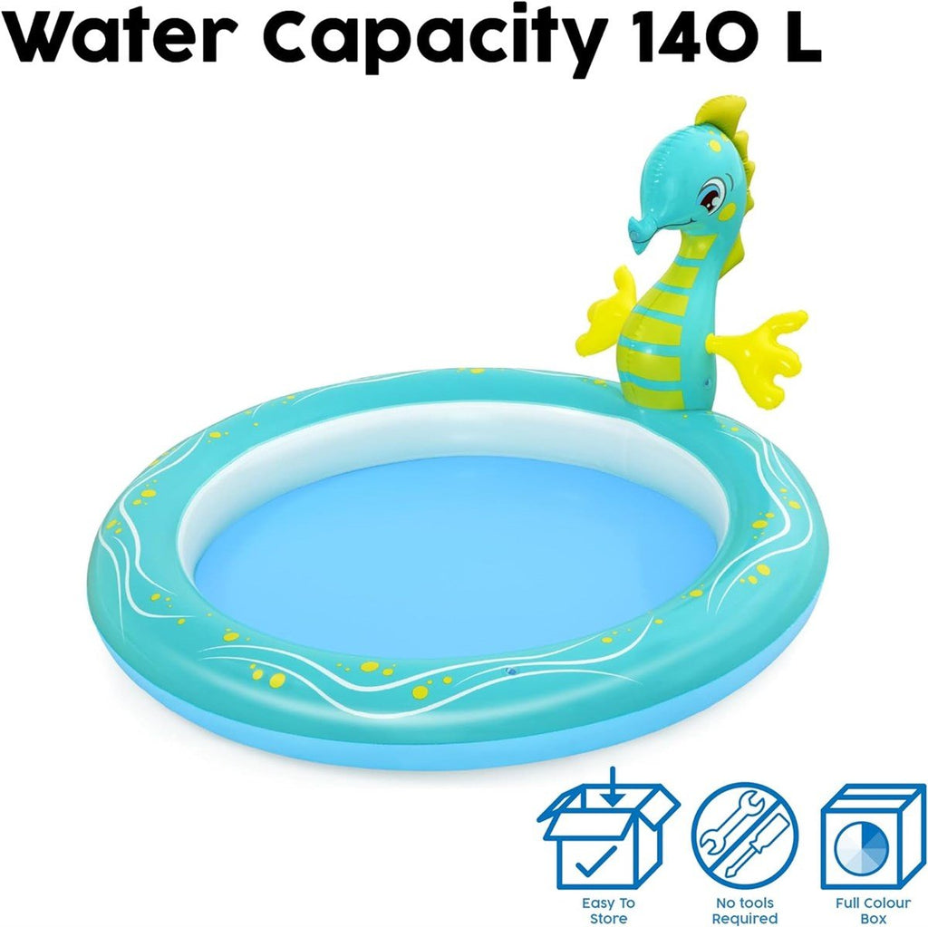 Bestway Seahorse Sprinkler Paddling Pool - Baby&More
