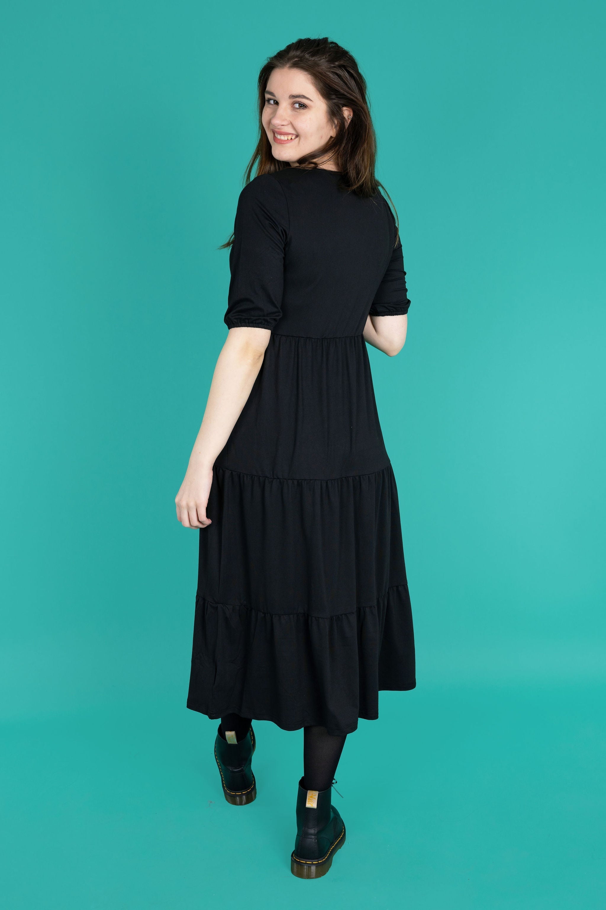The Midi Breastfeeding Dress - Classic Black