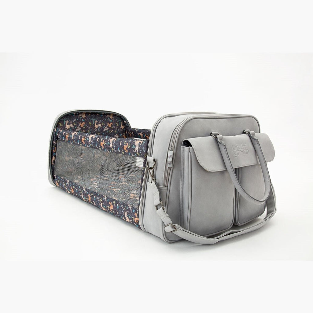 Bizzi Growin Baby Travel Crib Changing Bag POD ® - Vegan Leather - Baby&More