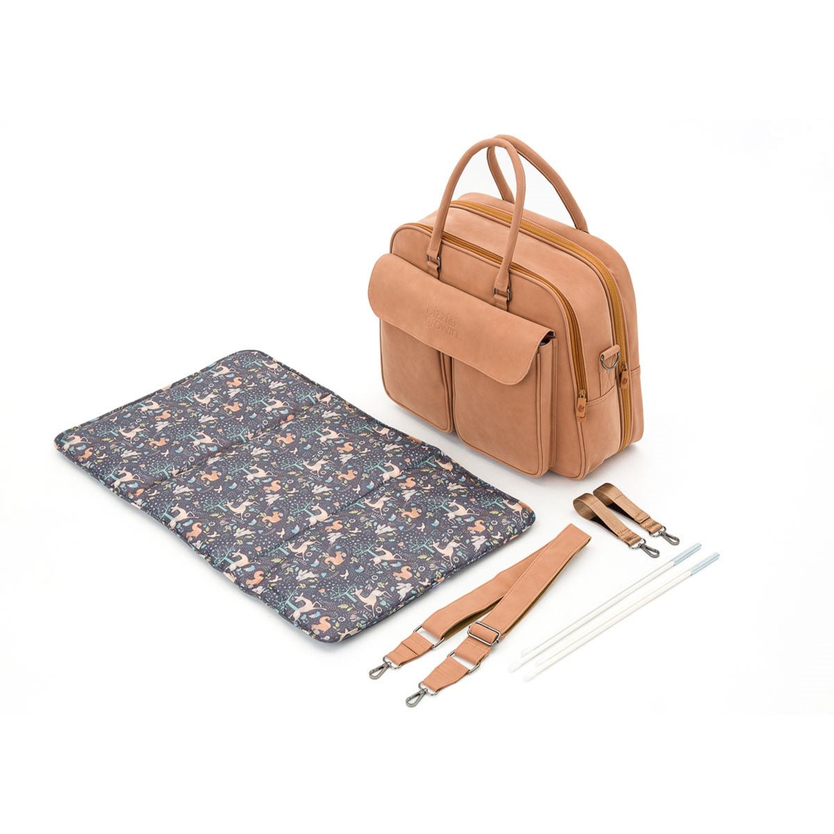 Bizzi Growin Baby Travel Crib Changing Bag POD ® - Vegan Leather - Baby&More