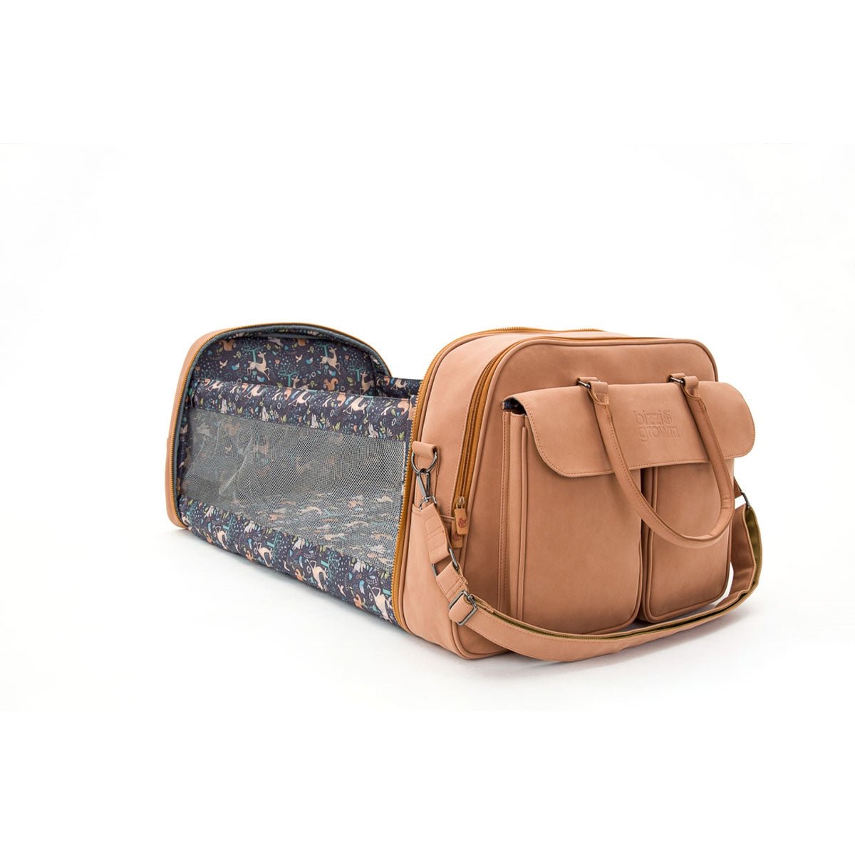 Bizzi Growin Baby Travel Crib Changing Bag POD ® - Vegan Leather - Baby&More