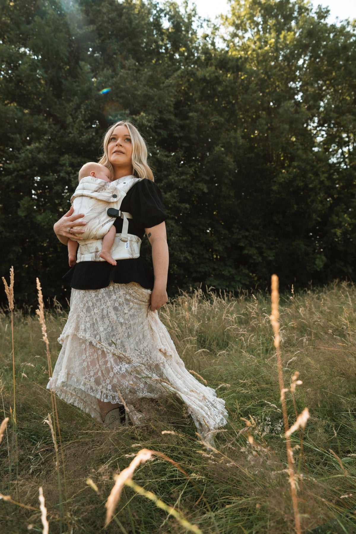 Bizzi Growin Nomad Pure Organic Baby Carrier - Feather Haze - Baby&More
