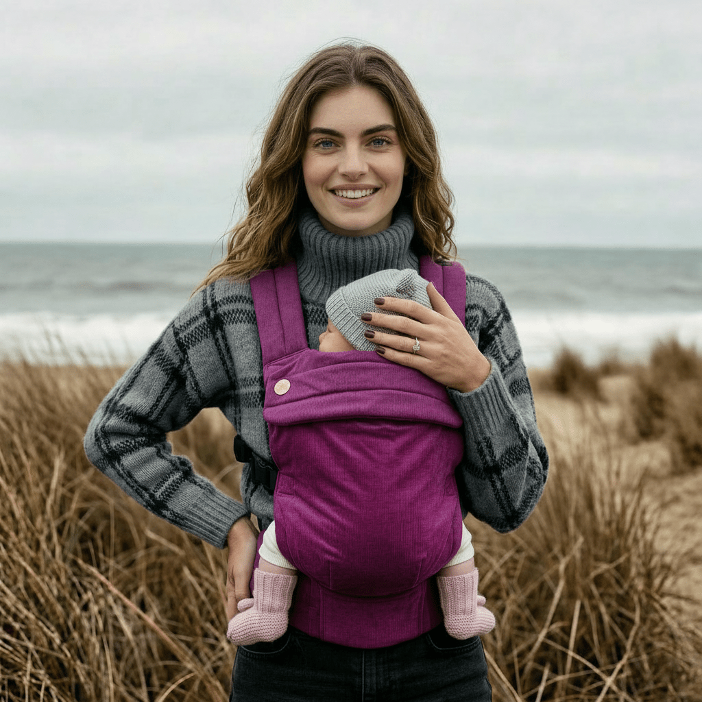 Bizzi Growin Velvet Baby Carrier - Berry Kiss - Baby&More