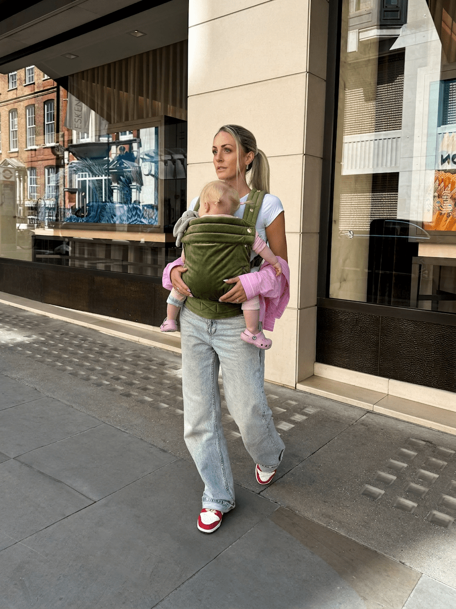 Bizzi Growin Velvet Baby Carrier - Cedar Green - Baby&More