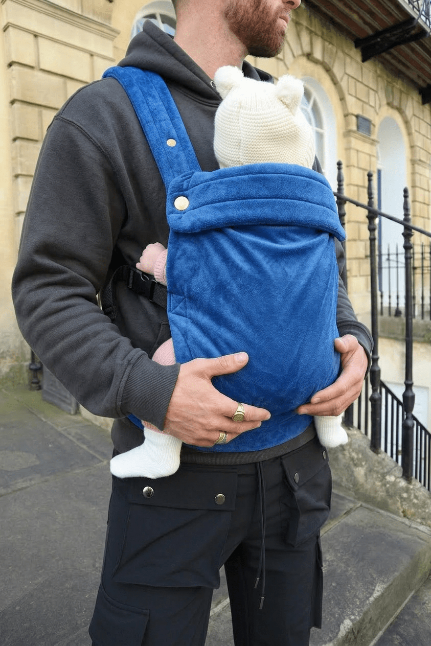 Bizzi Growin Velvet Baby Carrier - True Blue - Baby&More