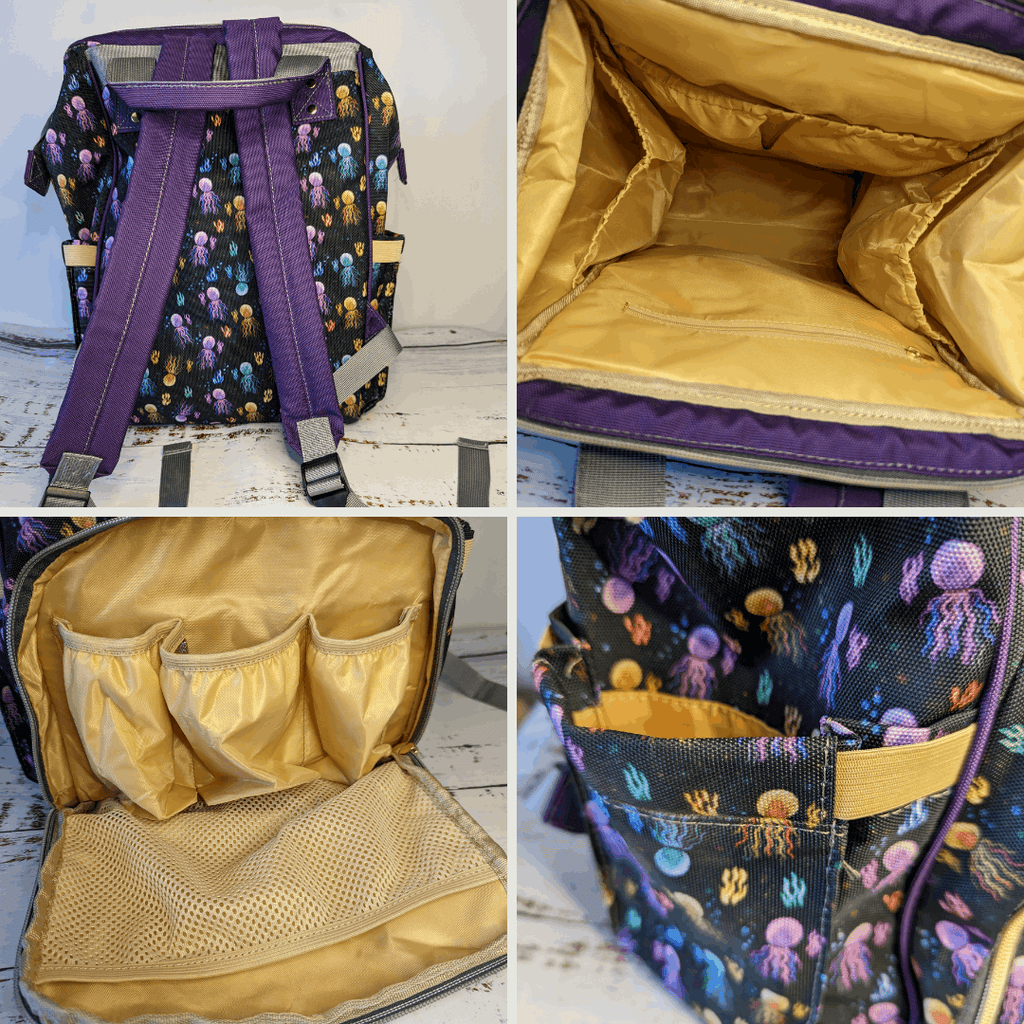 Green Cheeks Baby Changing Backpack - Squidding Around