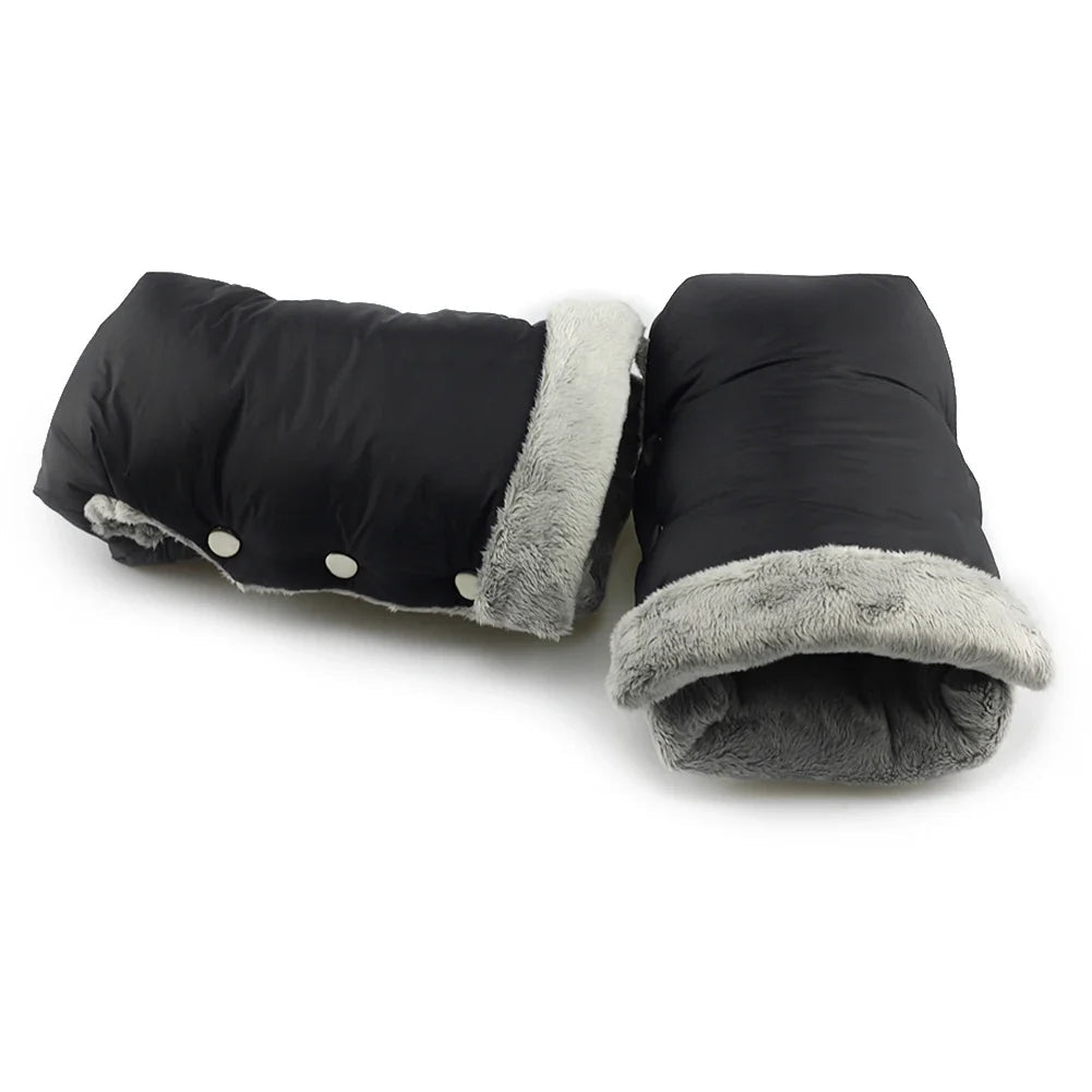 Black Waterproof Gloves / Mittens for Pushchair - Pair - Baby&More