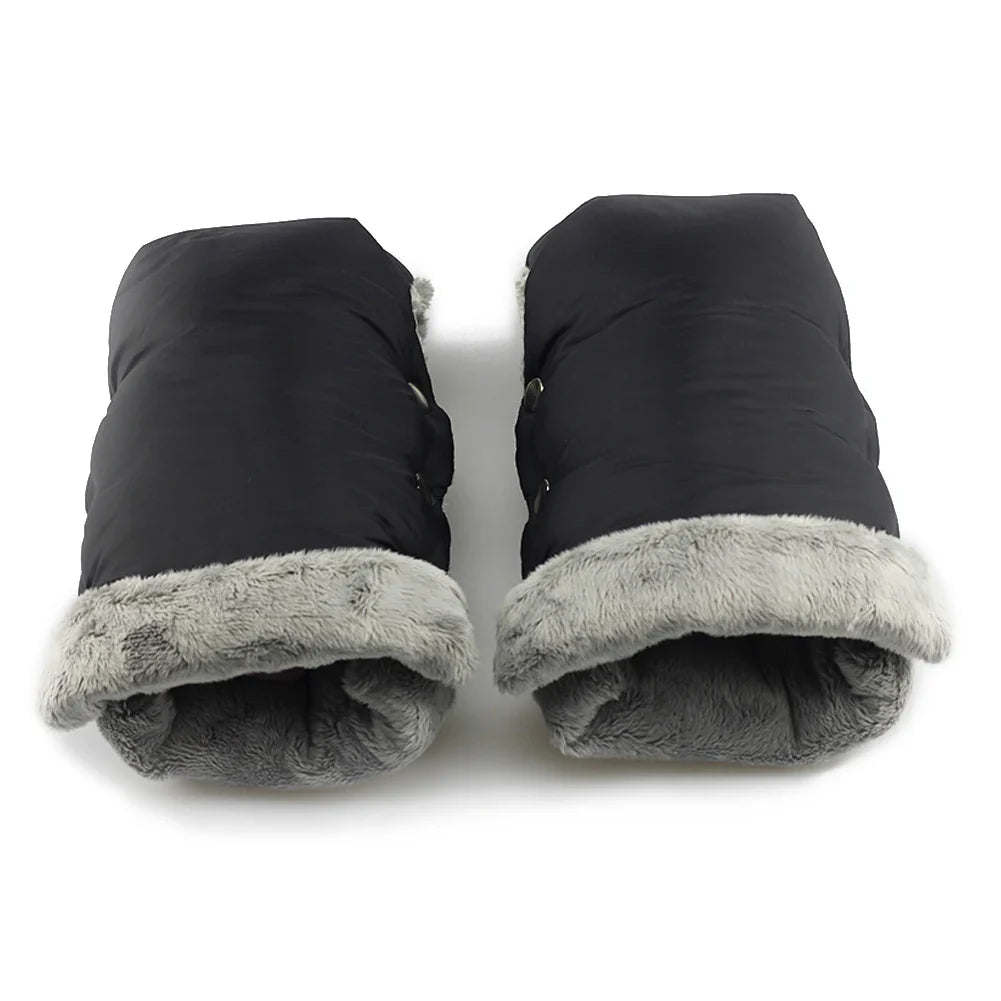 Black Waterproof Gloves / Mittens for Pushchair - Pair - Baby&More