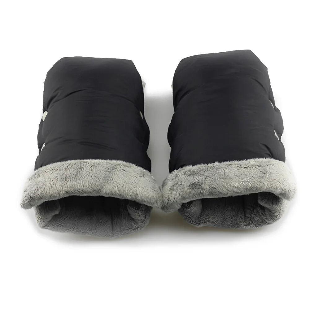 Black Waterproof Gloves / Mittens for Pushchair - Pair - Baby&More