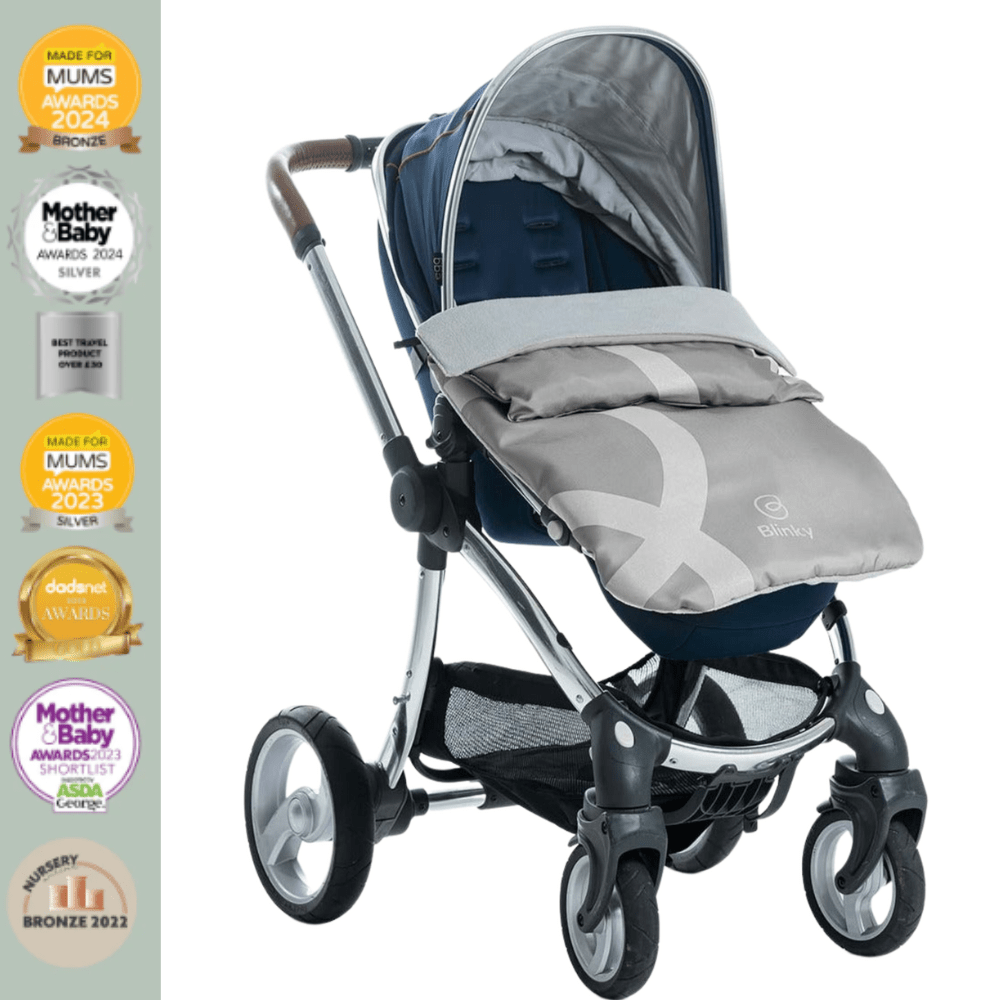 BlinkyWarm - Universal All Season Buggy Rain Cover / Footmuff - Silver - Baby&More