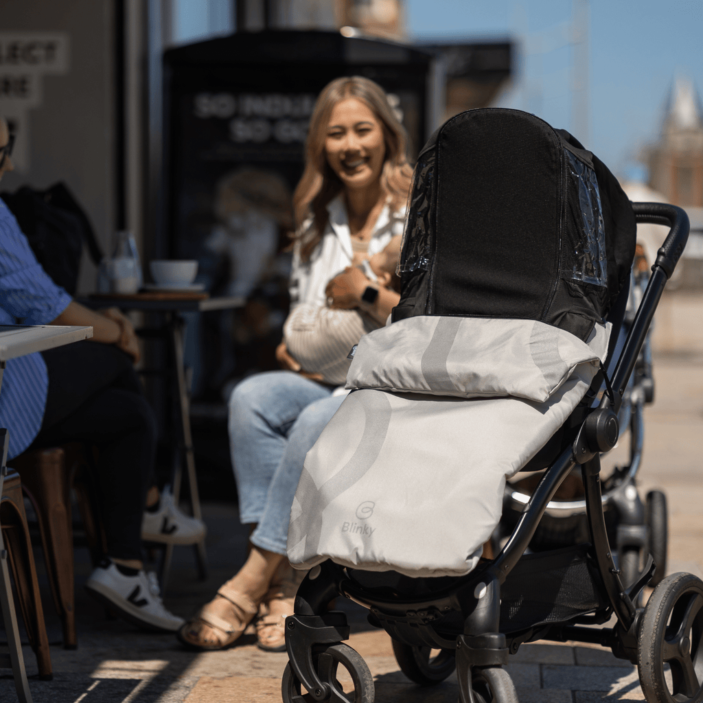 BlinkyWarm - Universal All Season Buggy Rain Cover / Footmuff - Silver - Baby&More