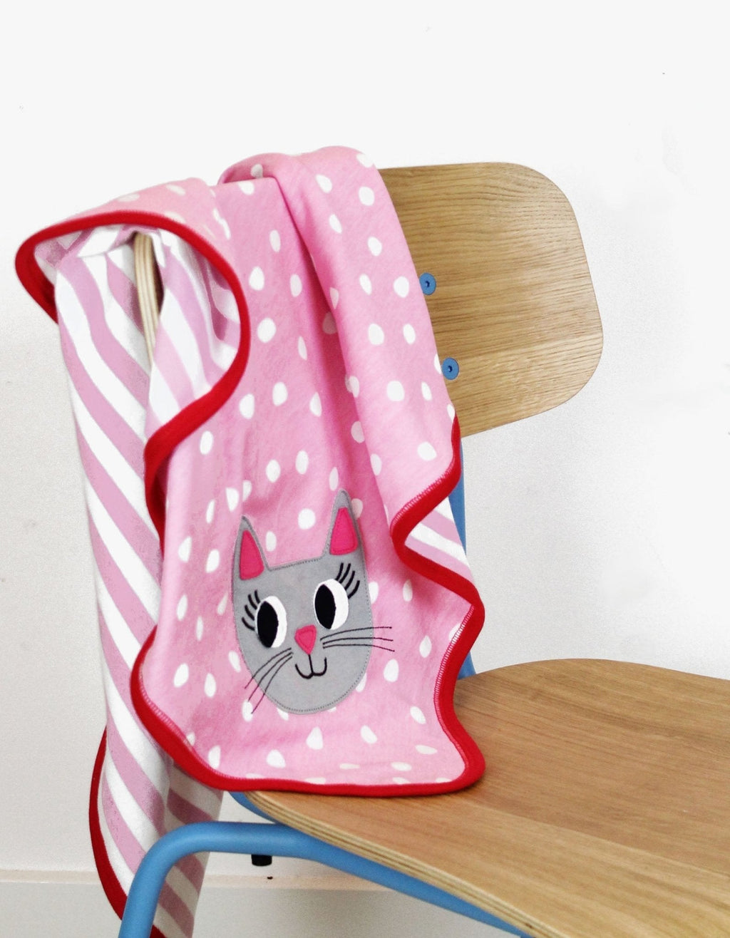 Toby Tiger Organic Blanket - Cat Applique