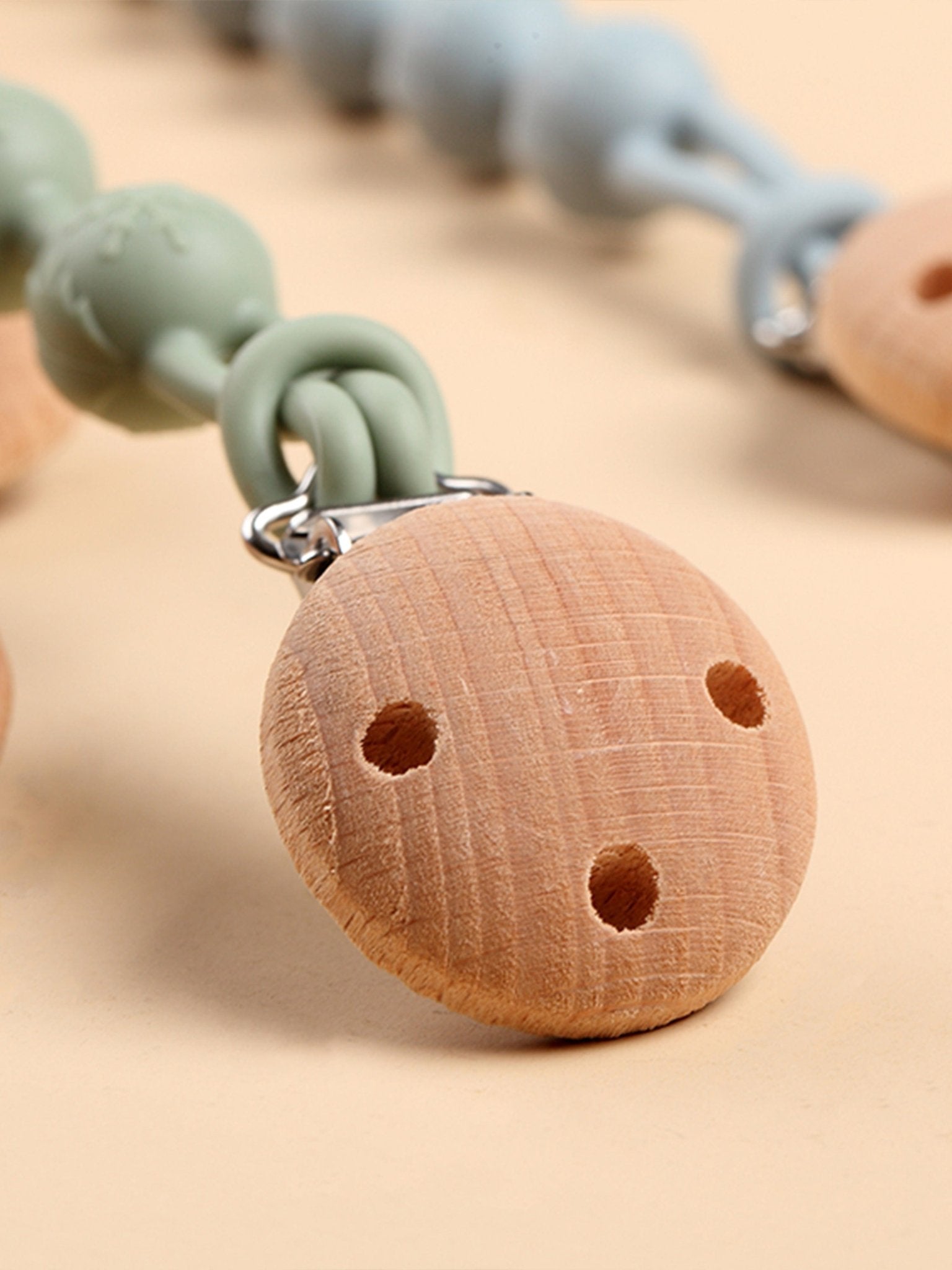 Bloom Bambini Baby Pacifier Clip and Teether in Peach - Baby&More