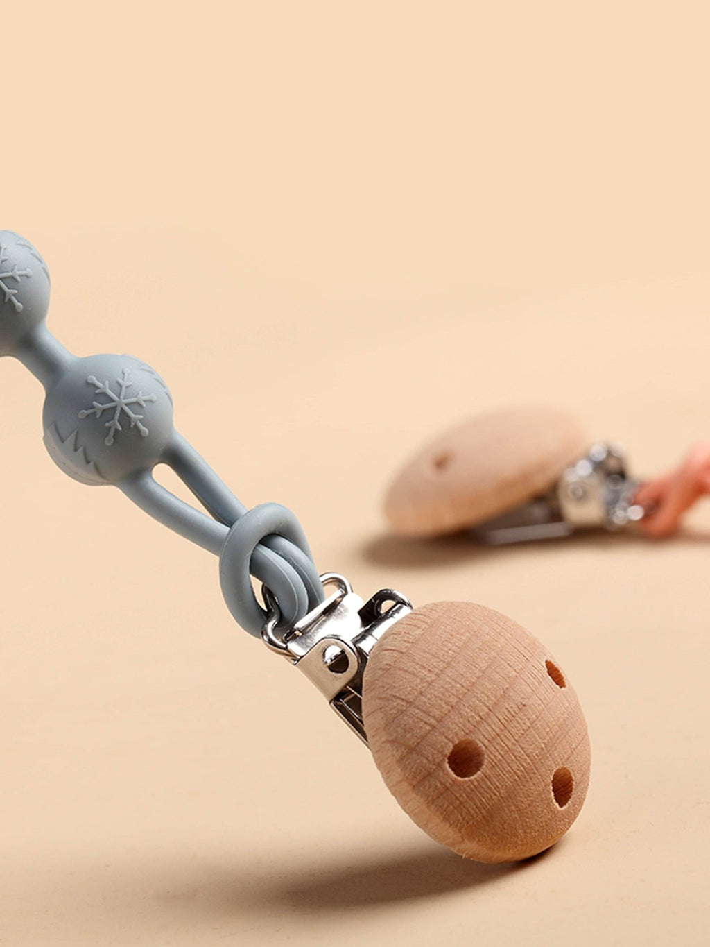 Bloom Bambini Baby Pacifier Clip and Teether in Purple - Baby&More