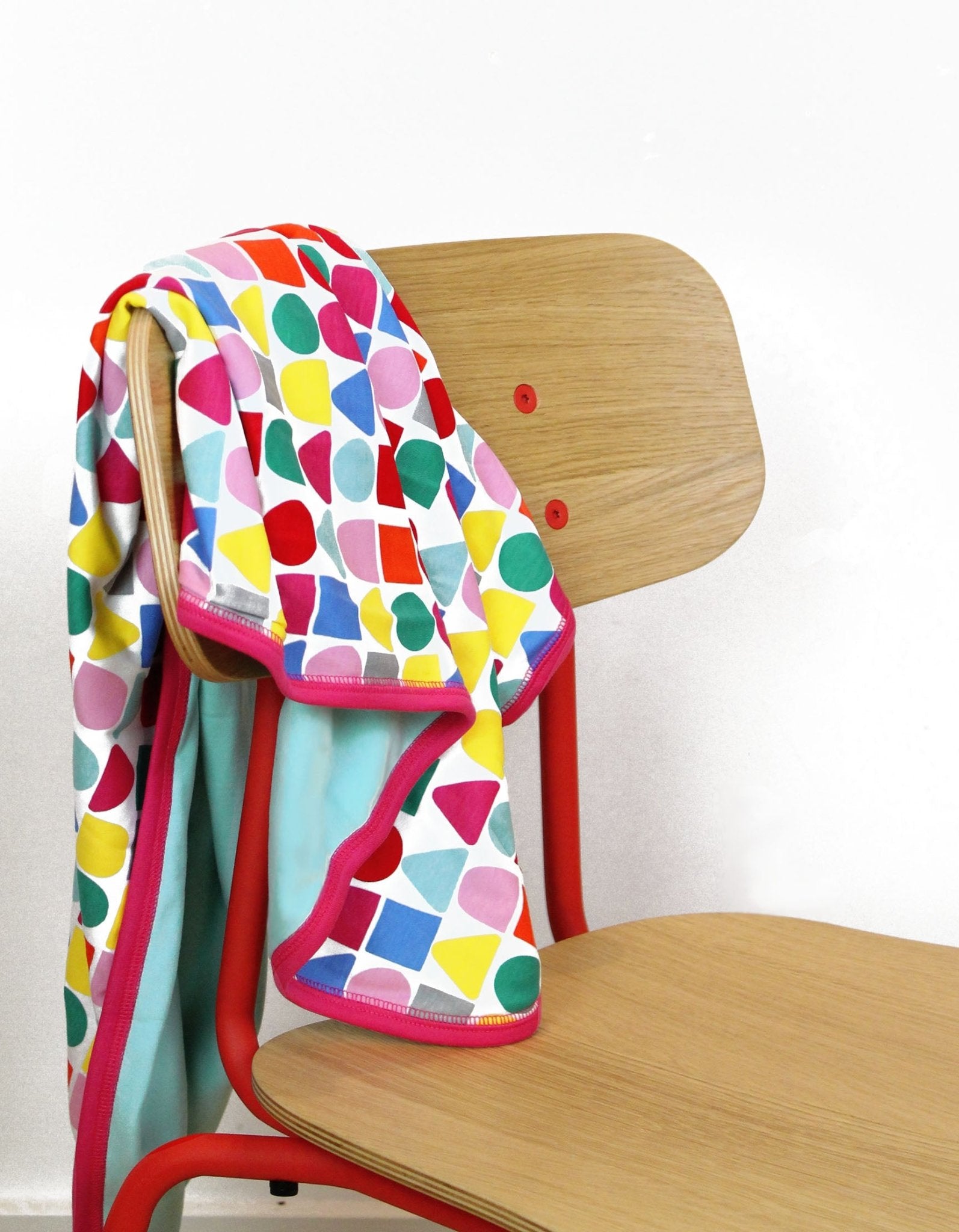 Toby Tiger Organic Blanket - Pink Building Block