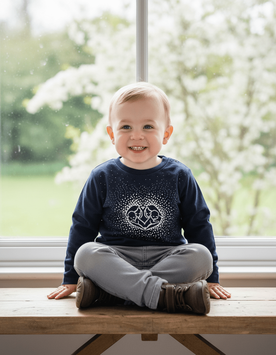 Blue Heart Child's Long Sleeved T-Shirt - Baby&More