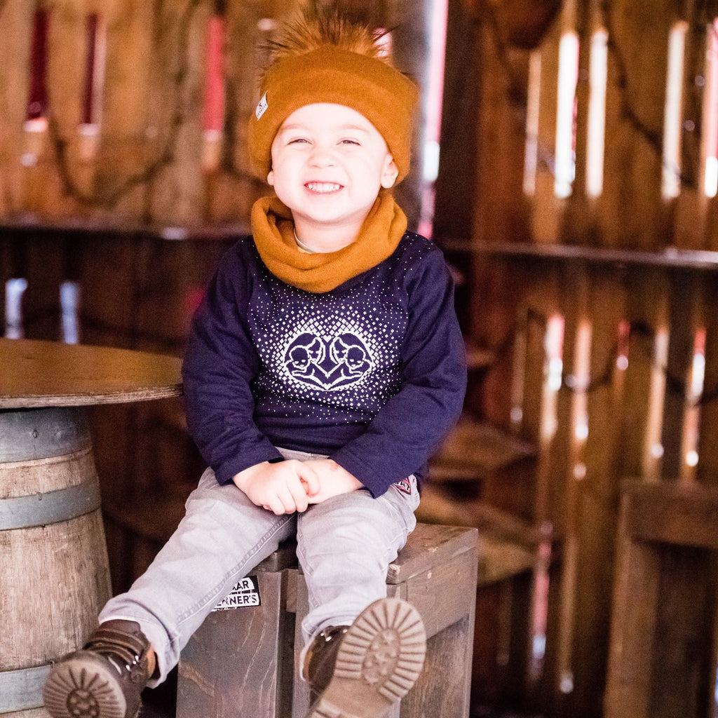 Milkymoon Child's Long Sleeved T-Shirt - Blue Heart