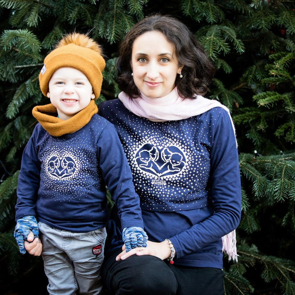 Milkymoon Child's Long Sleeved T-Shirt - Blue Heart