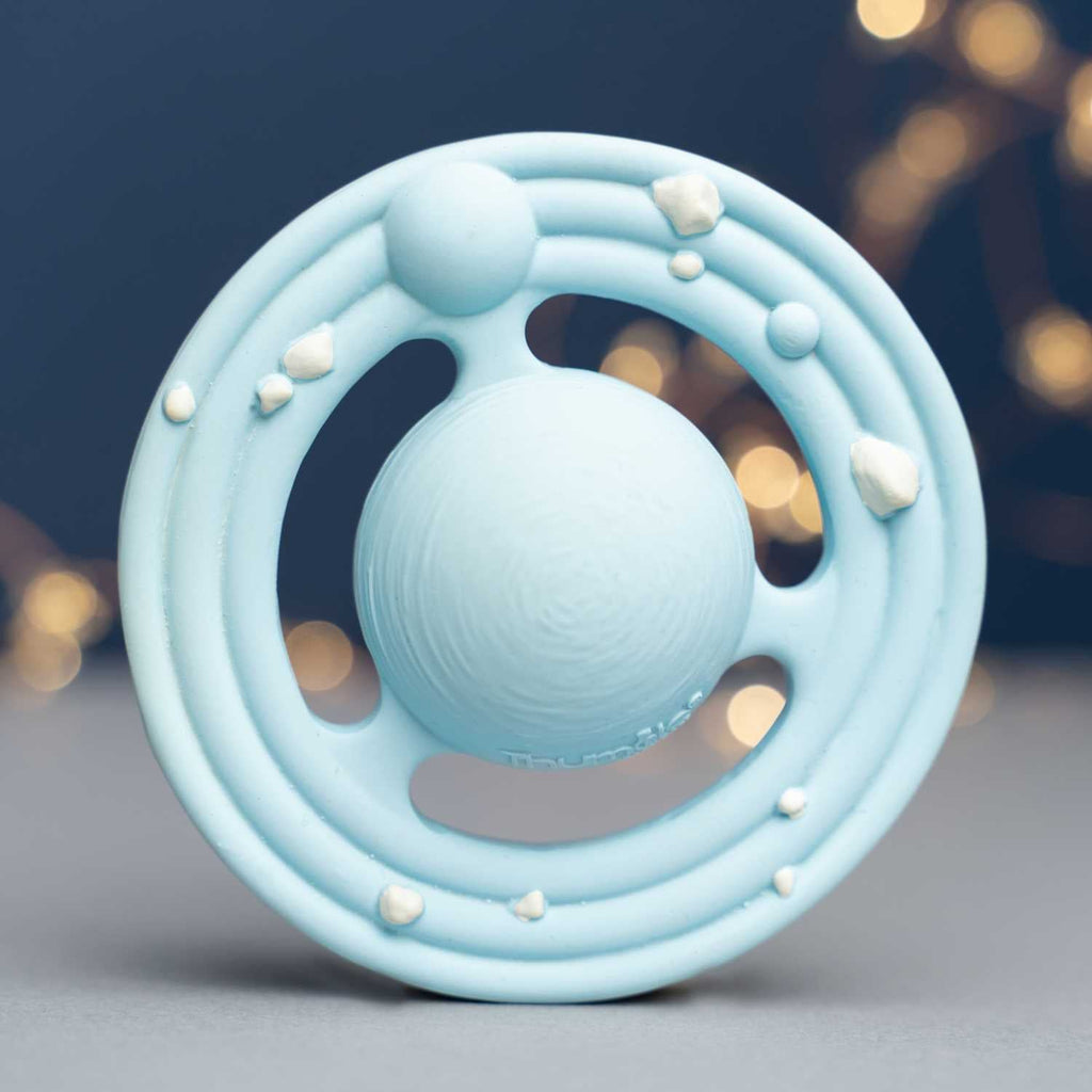 Natural Rubber Space Teether Baby Toy - Planet CH3W® Ringed Planet