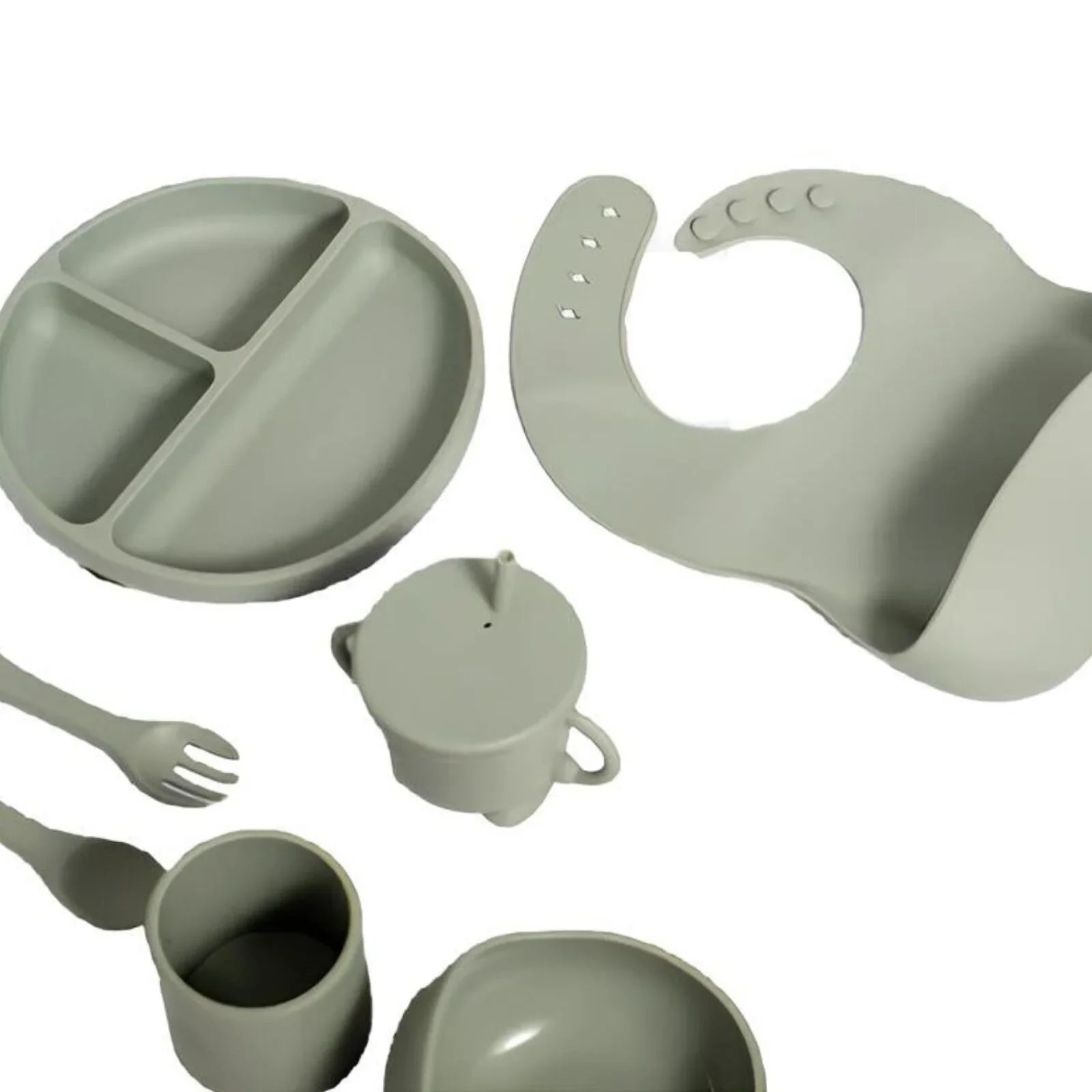 BLW Essentials Silicone Feeding Set - Sage - Baby&More