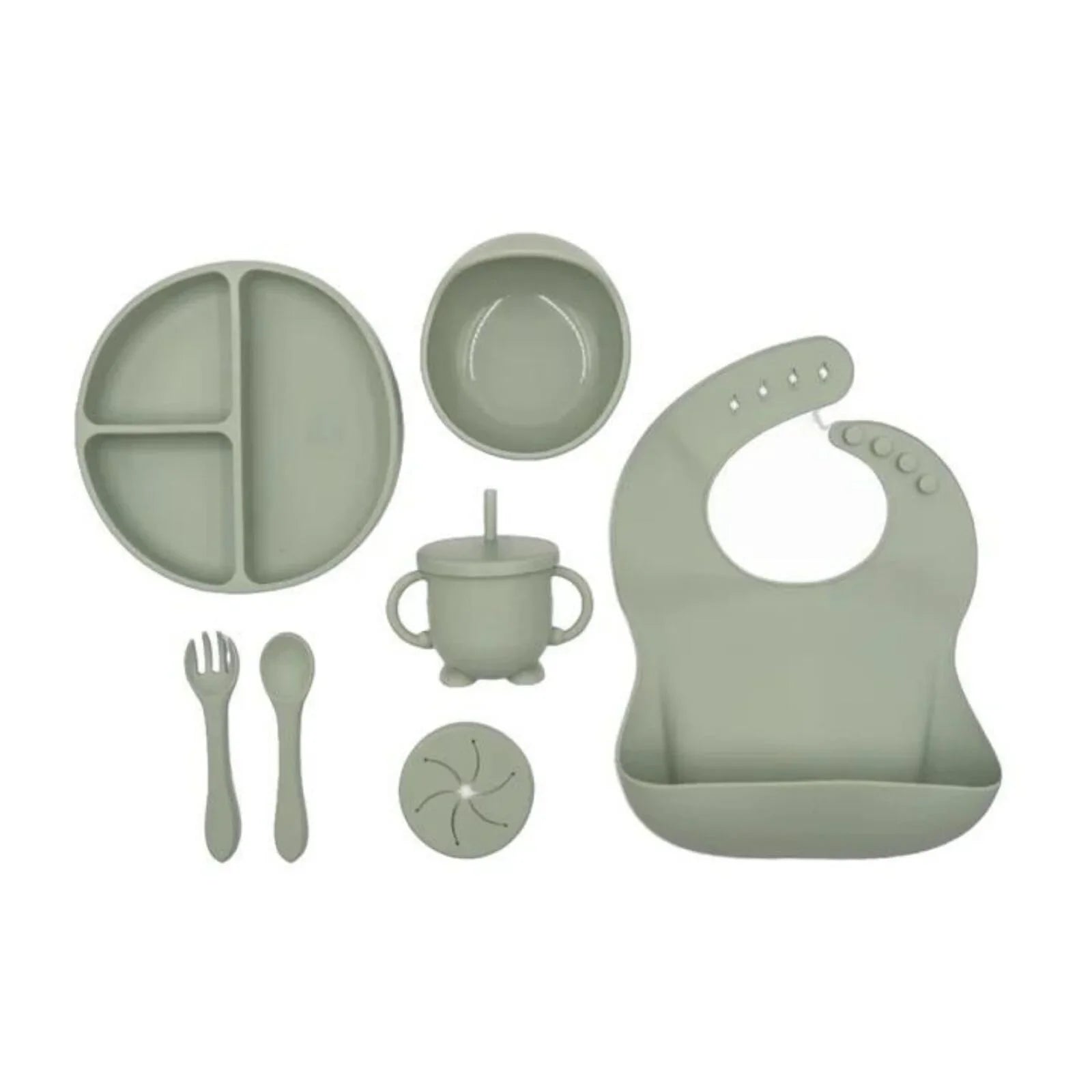 BLW Essentials Silicone Feeding Set - Sage - Baby&More