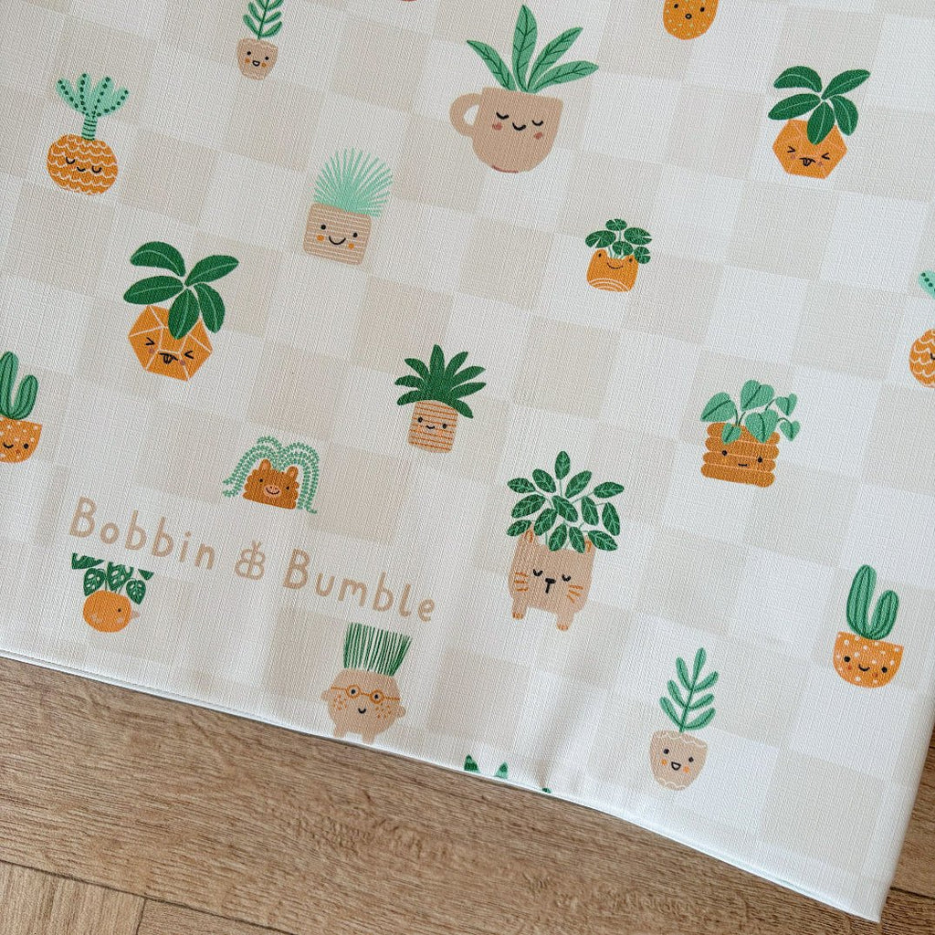 Bobbin and Bumble Anti - Roll Wedge Baby Changing Mat - Pot Plants - Baby&More