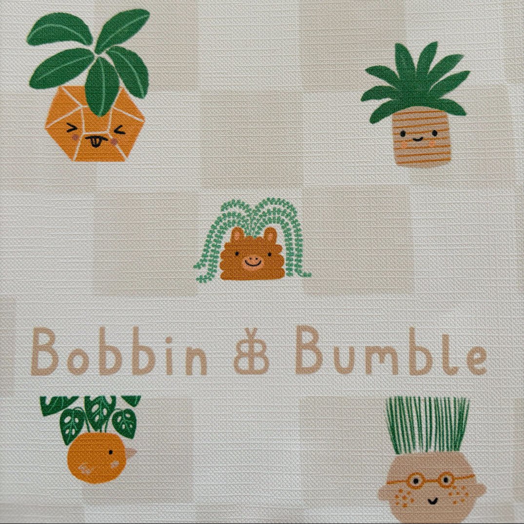 Bobbin and Bumble Anti - Roll Wedge Baby Changing Mat - Pot Plants - Baby&More