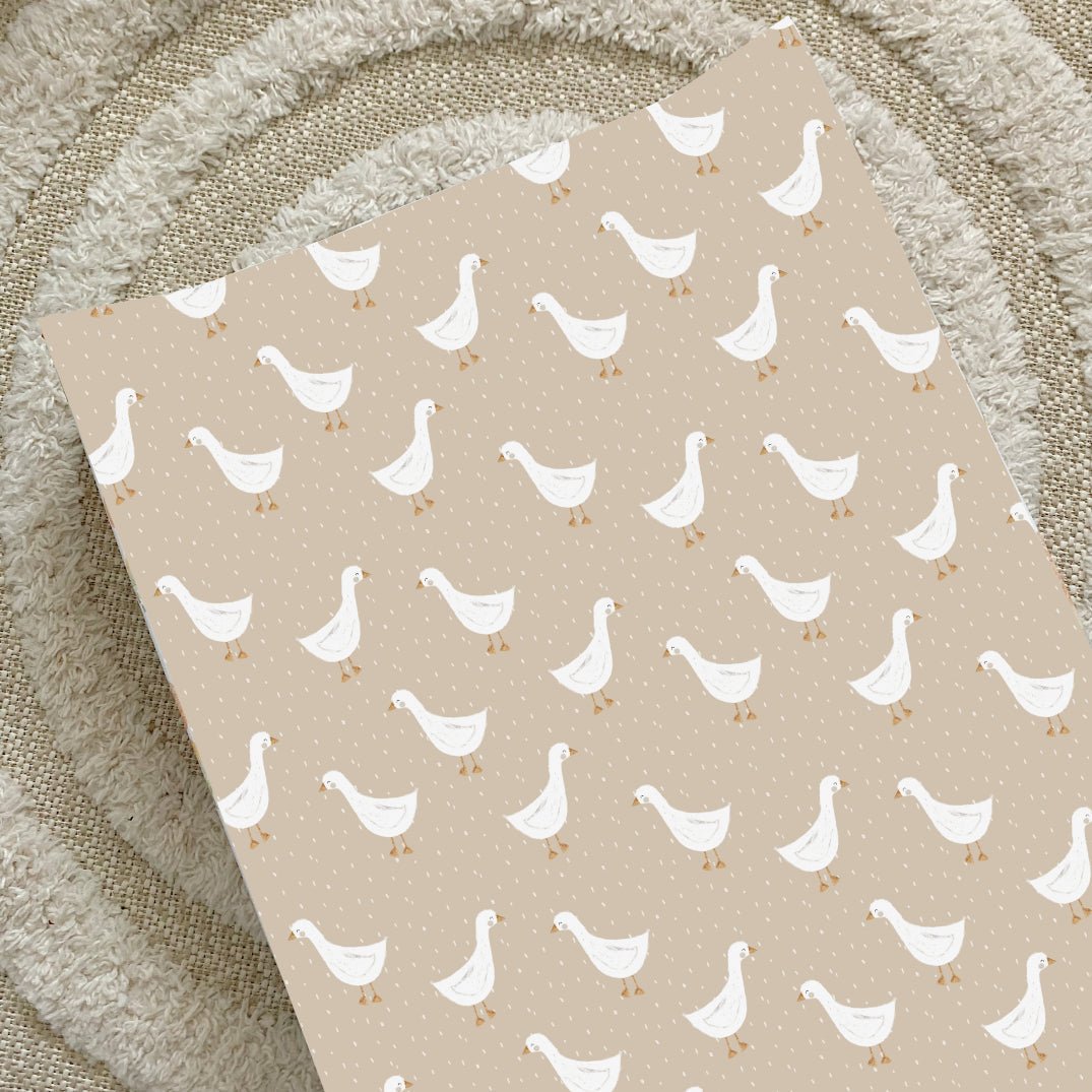Bobbin and Bumble Anti - Roll Wedge Baby Changing Mat - Splash Goose Print - Baby&More