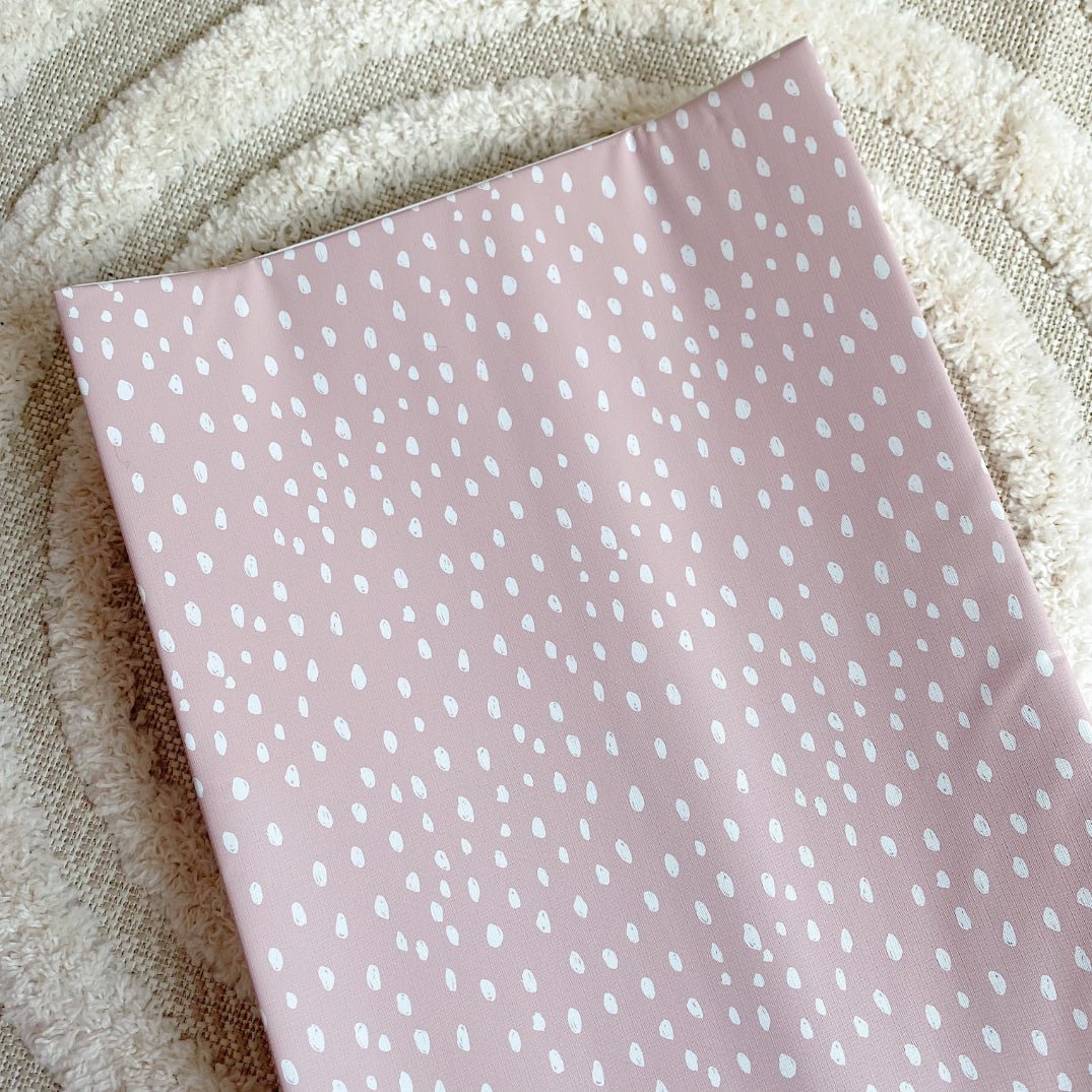 Bobbin and Bumble Anti - Roll Wedge Changing Mat - Dusky Pink Spotty Print - Baby&More