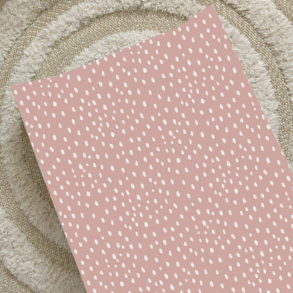 Bobbin and Bumble Anti - Roll Wedge Changing Mat - Dusky Pink Spotty Print - Baby&More