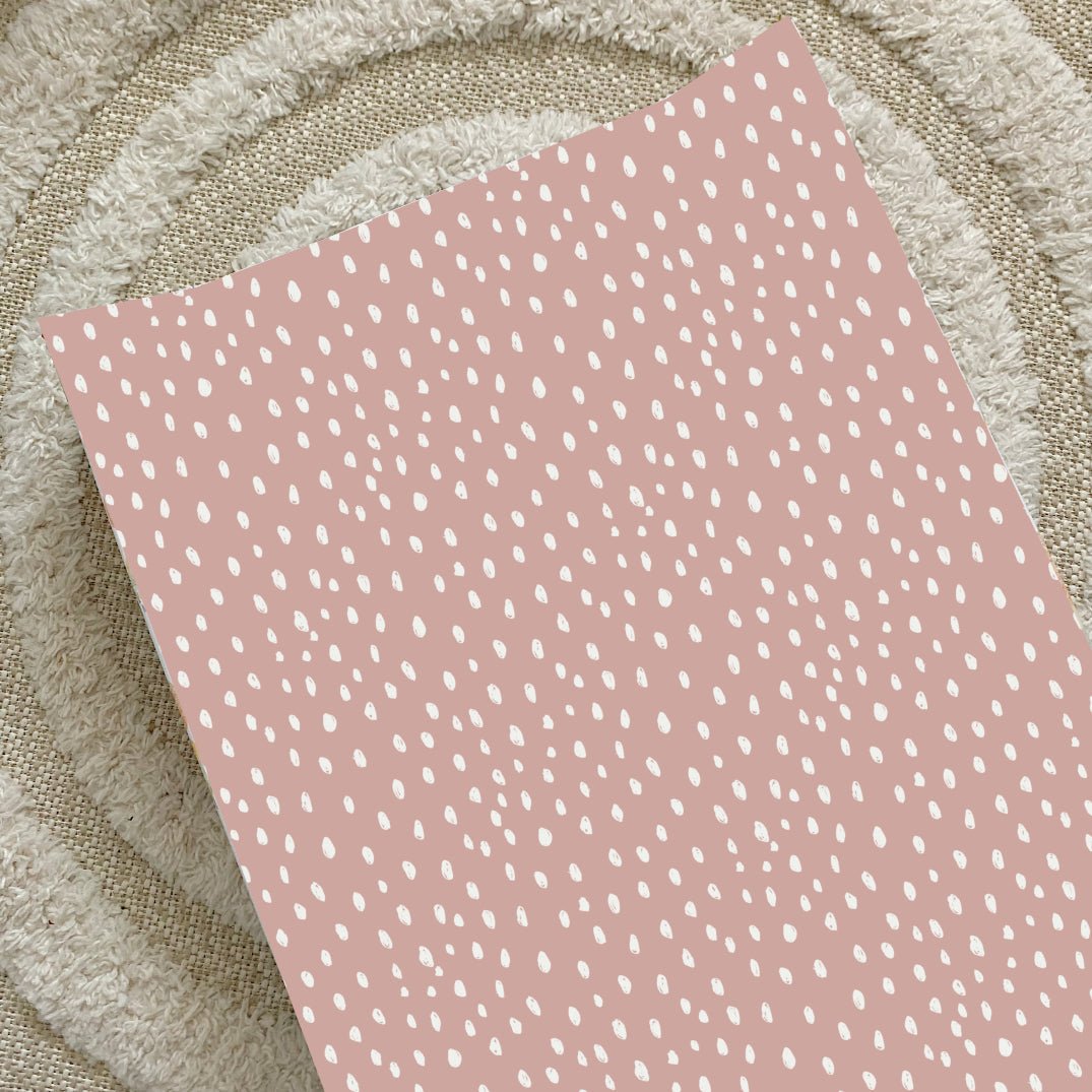 Bobbin and Bumble Anti - Roll Wedge Changing Mat - Dusky Pink Spotty Print - Baby&More