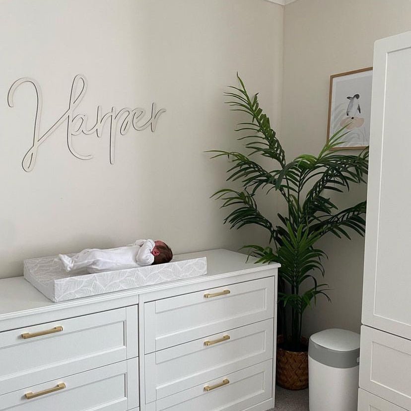 Bobbin and Bumble Anti - Roll Wedge Changing Mat - Gold Leaves - Baby&More