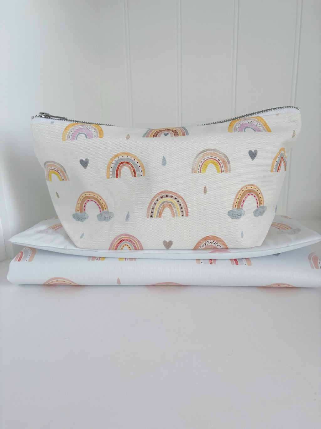 Bobbin and Bumble Nappy and Wipes Wallet / Bag - Beau Rainbow Print - Baby&More