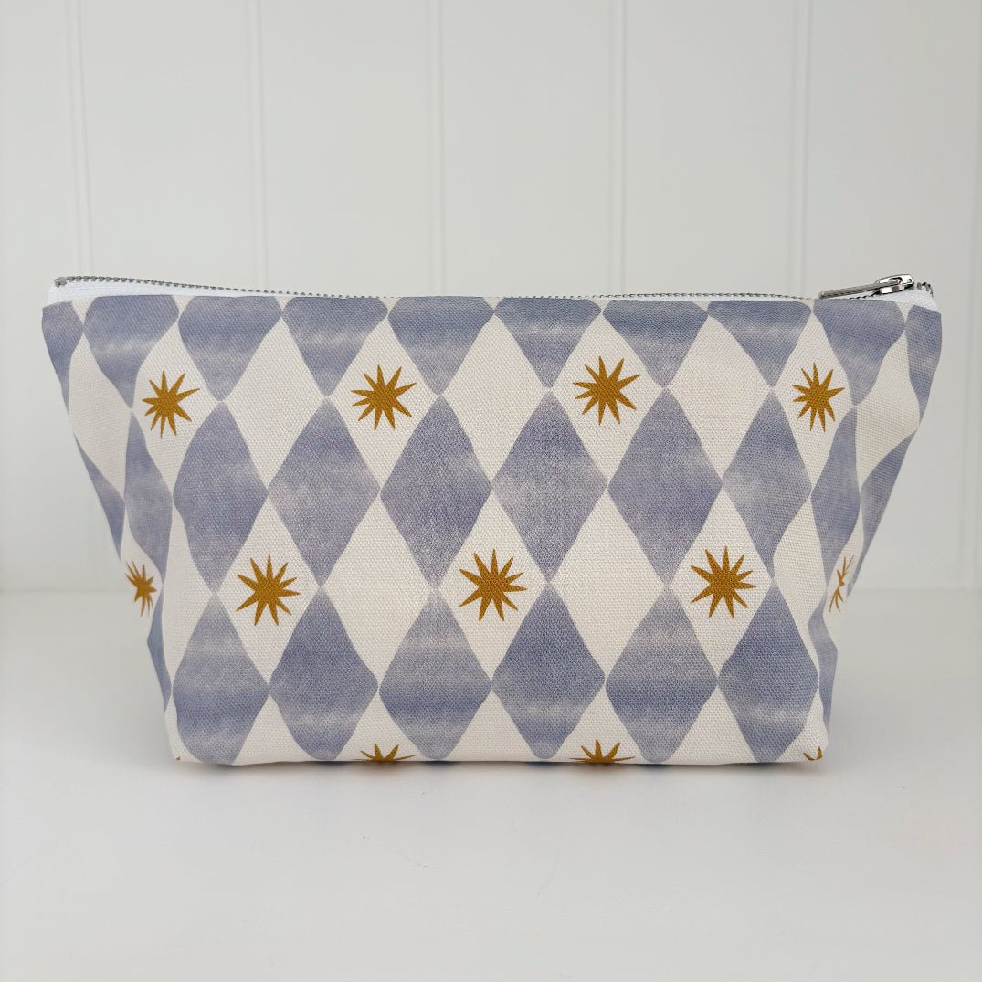 Bobbin and Bumble Nappy Wallet / Bag - Blue Harlequin - Baby&More