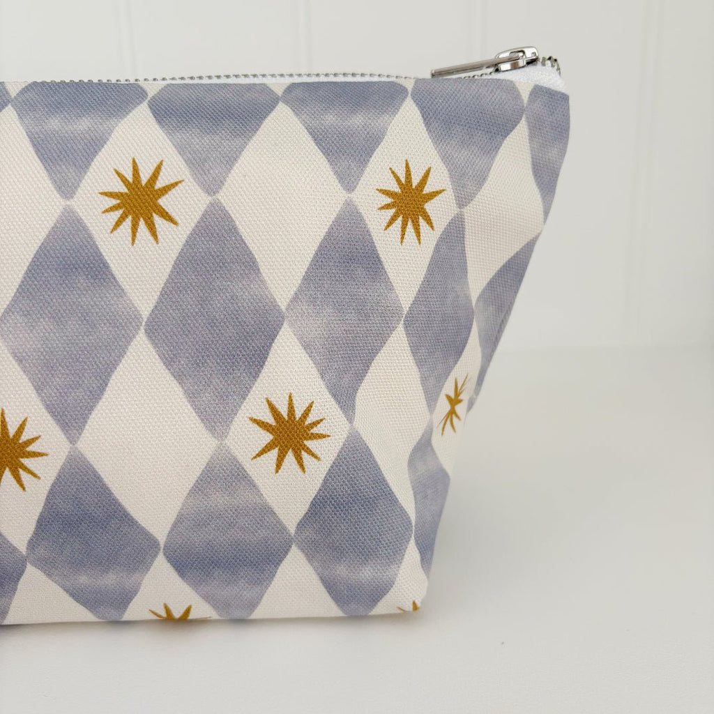 Bobbin and Bumble Nappy Wallet / Bag - Blue Harlequin - Baby&More