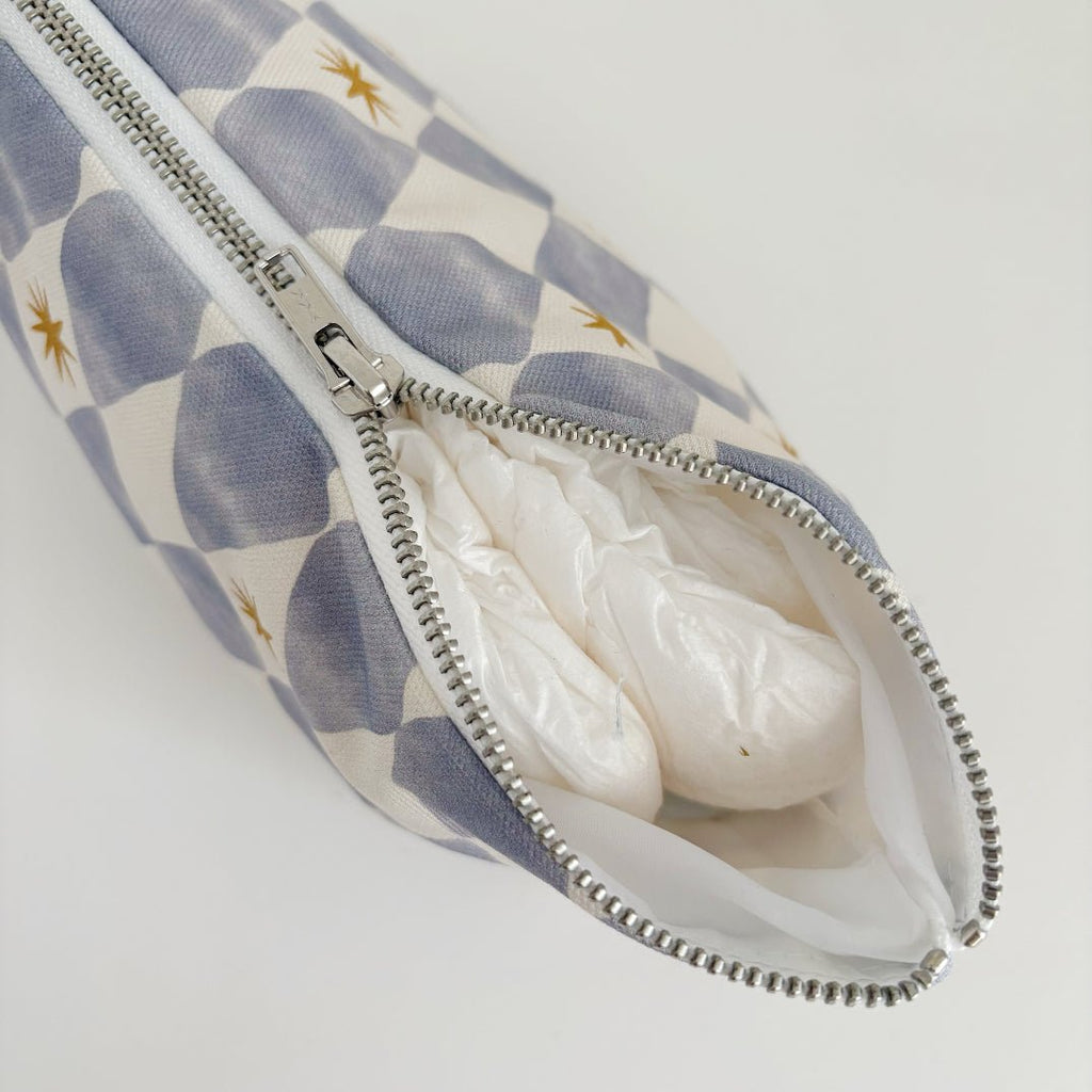 Bobbin and Bumble Nappy Wallet / Bag - Blue Harlequin - Baby&More