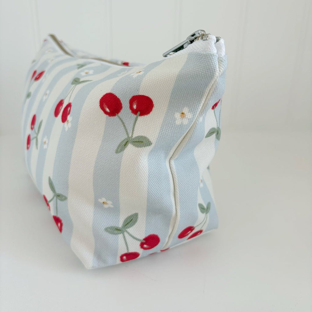 Bobbin and Bumble Nappy Wallet / Bag - Cherry Stripe - Baby&More